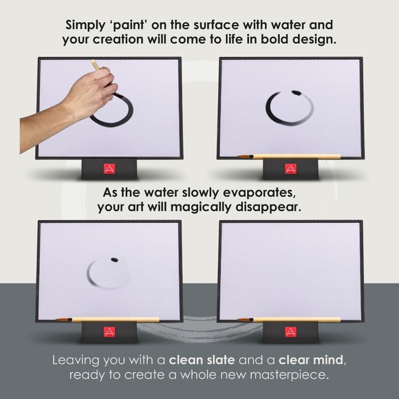 Buddha Board - Relaxing Zen Water Drawing Meditation Painting Art Board - Picture 4 of 8